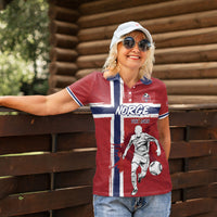 Custom Norge 2026 World Football Women Polo Shirt Vikings Go Champions