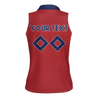 Custom Norge 2026 World Football Women Sleeveless Polo Shirt Vikings Go Champions