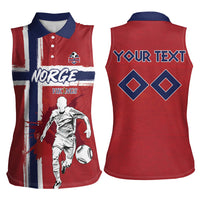 Custom Norge 2026 World Football Women Sleeveless Polo Shirt Vikings Go Champions