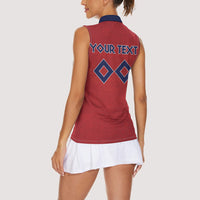 Custom Norge 2026 World Football Women Sleeveless Polo Shirt Vikings Go Champions