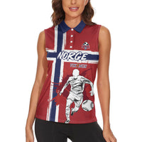 Custom Norge 2026 World Football Women Sleeveless Polo Shirt Vikings Go Champions