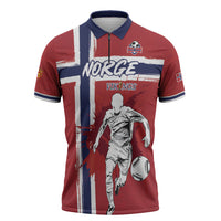 Custom Norge 2026 World Football Zipper Polo Shirt Vikings Go Champions