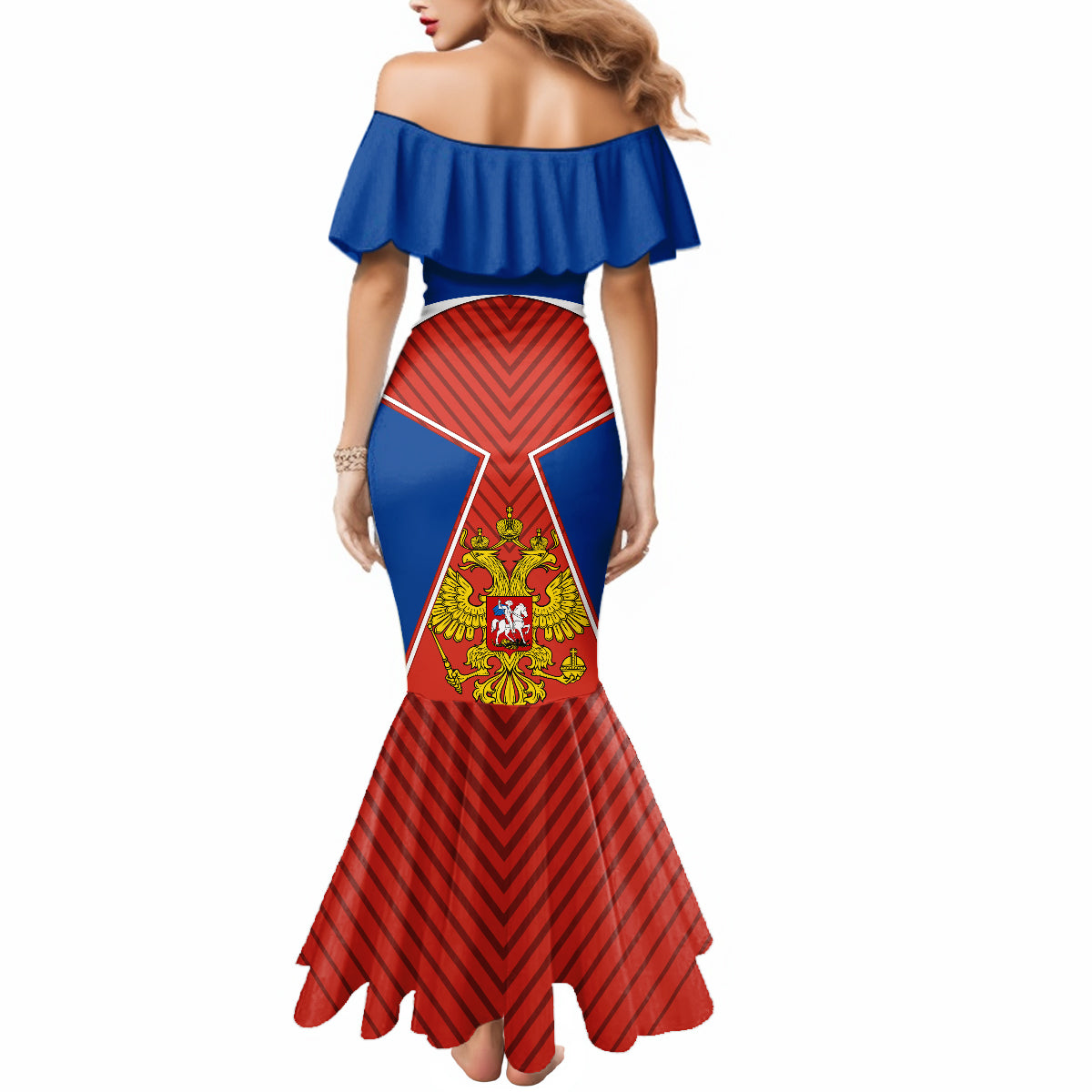 Russia Mermaid Dress Russian Eagle and Kremlin - Wonder Print Shop