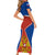 Russia Short Sleeve Bodycon Dress Russian Eagle and Kremlin - Wonder Print Shop