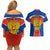 Personalised Russia Couples Matching Off Shoulder Short Dress and Hawaiian Shirt Russian Eagle and Kremlin - Wonder Print Shop