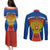 Personalised Russia Couples Matching Puletasi Dress and Long Sleeve Button Shirts Russian Eagle and Kremlin - Wonder Print Shop