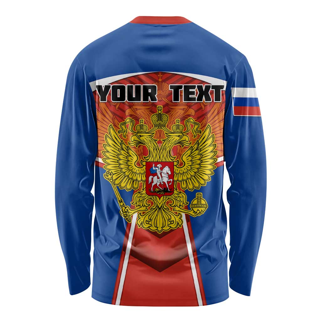 Personalised Russia Long Sleeve Shirt Russian Eagle and Kremlin LT01
