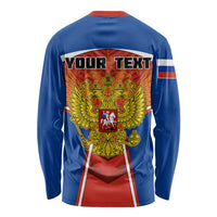 Personalised Russia Long Sleeve Shirt Russian Eagle and Kremlin LT01