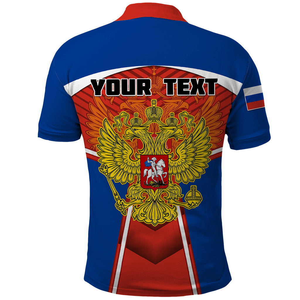 Personalised Russia Polo Shirt Russian Eagle and Kremlin - Wonder Print Shop