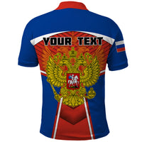 Personalised Russia Polo Shirt Russian Eagle and Kremlin - Wonder Print Shop