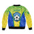 Brazil Football Bomber Jacket Brasil Leopard Pattern - Wonder Print Shop