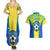 Brazil Football Couples Matching Summer Maxi Dress and Hawaiian Shirt Brasil Leopard Pattern - Wonder Print Shop