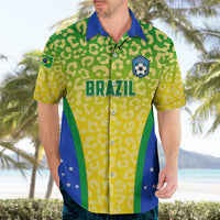 Brazil Football Hawaiian Shirt Brasil Leopard Pattern - Wonder Print Shop