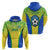 Brazil Football Hoodie Brasil Leopard Pattern - Wonder Print Shop