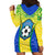 Brazil Football Hoodie Dress Brasil Leopard Pattern - Wonder Print Shop