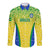 Brazil Football Long Sleeve Button Shirt Brasil Leopard Pattern - Wonder Print Shop