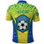 Brazil Football Polo Shirt Brasil Leopard Pattern - Wonder Print Shop