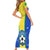 Brazil Football Short Sleeve Bodycon Dress Brasil Leopard Pattern - Wonder Print Shop