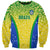Brazil Football Sweatshirt Brasil Leopard Pattern - Wonder Print Shop