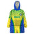 Brazil Football Wearable Blanket Hoodie Brasil Leopard Pattern - Wonder Print Shop