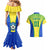 Personalised Brazil Football Couples Matching Mermaid Dress And Hawaiian Shirt Brasil Leopard Pattern - Wonder Print Shop