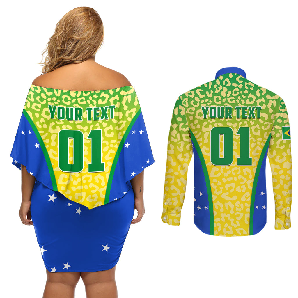 Personalized Brazil leopard back design dress and shirt with YOUR TEXT 01 print