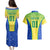 Personalised Brazil Football Couples Matching Puletasi Dress and Hawaiian Shirt Brasil Leopard Pattern - Wonder Print Shop