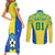 Personalised Brazil Football Couples Matching Short Sleeve Bodycon Dress and Long Sleeve Button Shirts Brasil Leopard Pattern - Wonder Print Shop