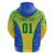Personalised Brazil Football Hoodie Brasil Leopard Pattern - Wonder Print Shop