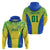 Personalised Brazil Football Hoodie Brasil Leopard Pattern - Wonder Print Shop
