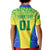 Personalised Brazil Football Kid Polo Shirt Brasil Leopard Pattern - Wonder Print Shop