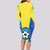Personalised Brazil Football Long Sleeve Bodycon Dress Brasil Leopard Pattern - Wonder Print Shop
