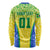 Personalised Brazil Football Long Sleeve Shirt Brasil Leopard Pattern LT01