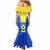 Personalised Brazil Football Mermaid Dress Brasil Leopard Pattern - Wonder Print Shop