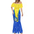Personalised Brazil Football Mermaid Dress Brasil Leopard Pattern - Wonder Print Shop