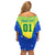 Personalised Brazil Football Off Shoulder Short Dress Brasil Leopard Pattern - Wonder Print Shop