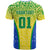 Personalised Brazil Football T Shirt Brasil Leopard Pattern - Wonder Print Shop