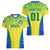 Personalised Brazil Football Women V Neck T Shirt Brasil Leopard Pattern - Wonder Print Shop