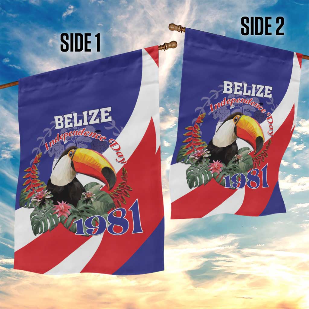 Belize Independence Day 1981 Garden Flag Bileez Keel Billed Toucan - Wonder Print Shop