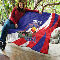 Belize Independence Day 1981 Quilt Bileez Keel Billed Toucan - Wonder Print Shop