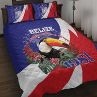 Belize Independence Day 1981 Quilt Bed Set Bileez Keel Billed Toucan - Wonder Print Shop