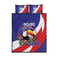 Belize Independence Day 1981 Quilt Bed Set Bileez Keel Billed Toucan - Wonder Print Shop