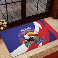 Belize Independence Day 1981 Rubber Doormat Bileez Keel Billed Toucan - Wonder Print Shop