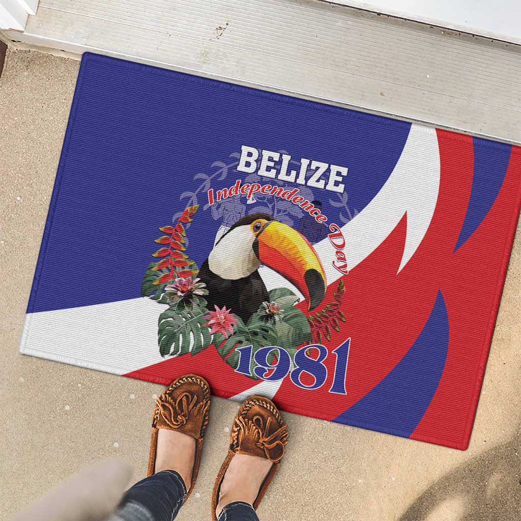 Belize Independence Day 1981 Rubber Doormat Bileez Keel Billed Toucan - Wonder Print Shop