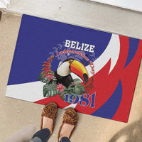 Belize Independence Day 1981 Rubber Doormat Bileez Keel Billed Toucan - Wonder Print Shop