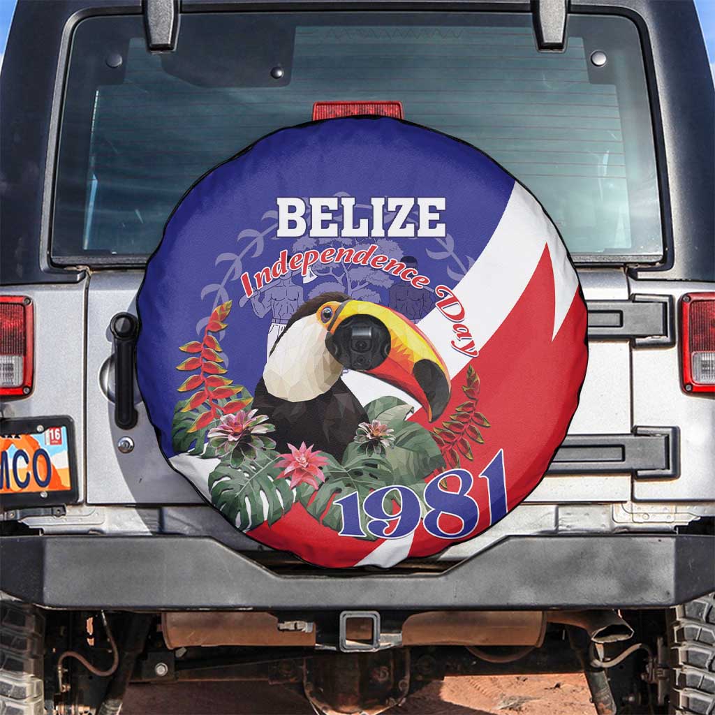 Belize Independence Day 1981 Spare Tire Cover Bileez Keel Billed Toucan - Wonder Print Shop
