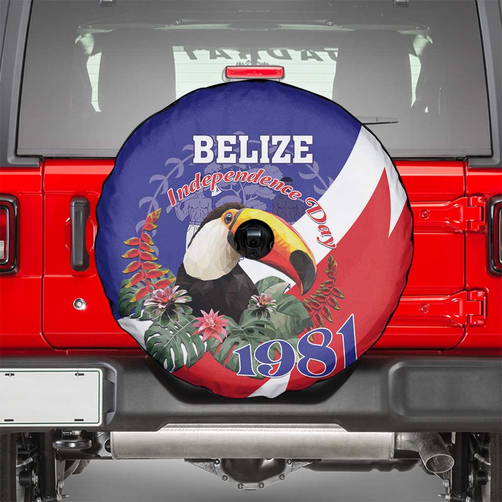 Belize Independence Day 1981 Spare Tire Cover Bileez Keel Billed Toucan - Wonder Print Shop