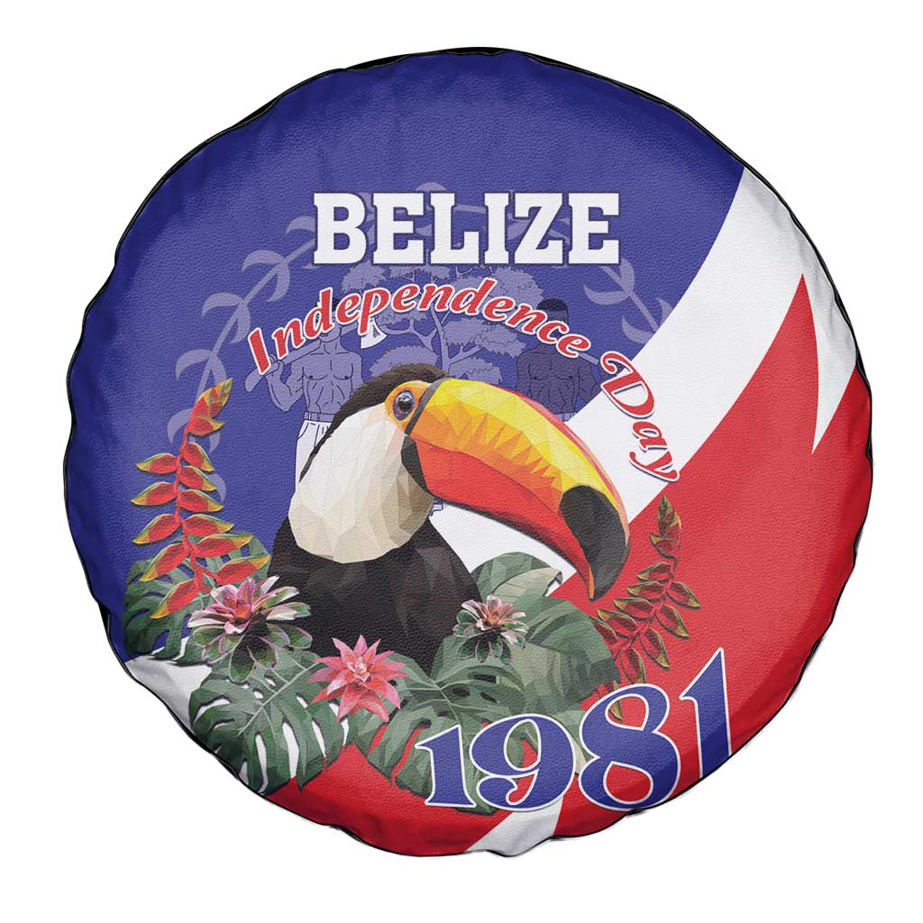 Belize Independence Day 1981 Spare Tire Cover Bileez Keel Billed Toucan - Wonder Print Shop