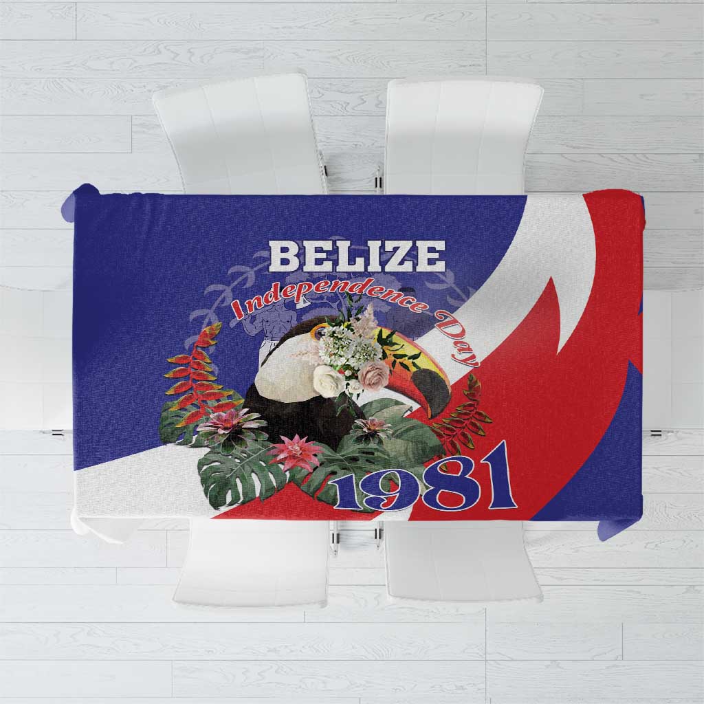 Belize Independence Day 1981 Tablecloth Bileez Keel Billed Toucan - Wonder Print Shop