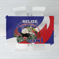 Belize Independence Day 1981 Tablecloth Bileez Keel Billed Toucan - Wonder Print Shop